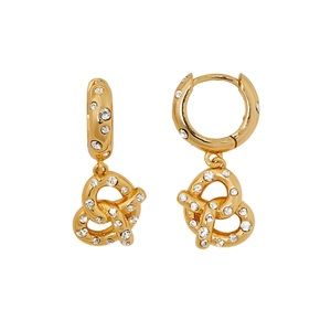 $58 Kate Spade Dashing Beauty Pretzel Huggie Hoop Earrings